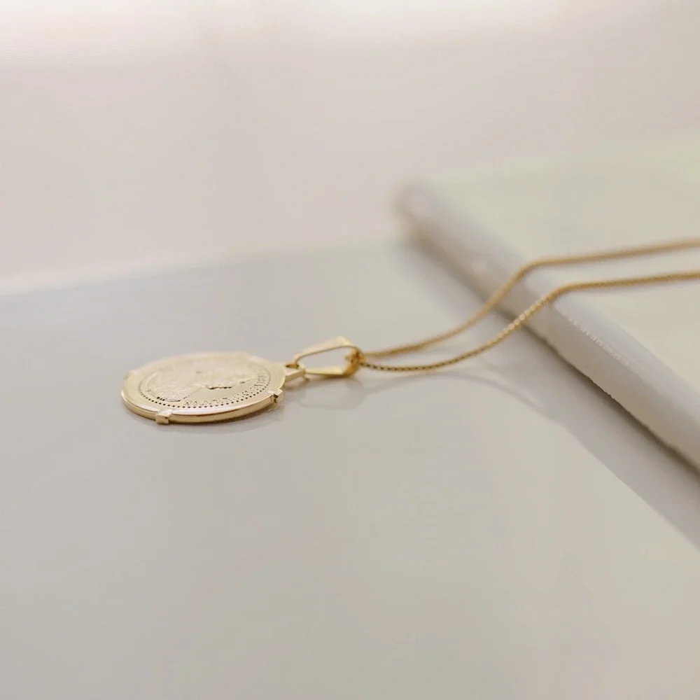 Gold Medallion Necklace - Picture 4 of 8